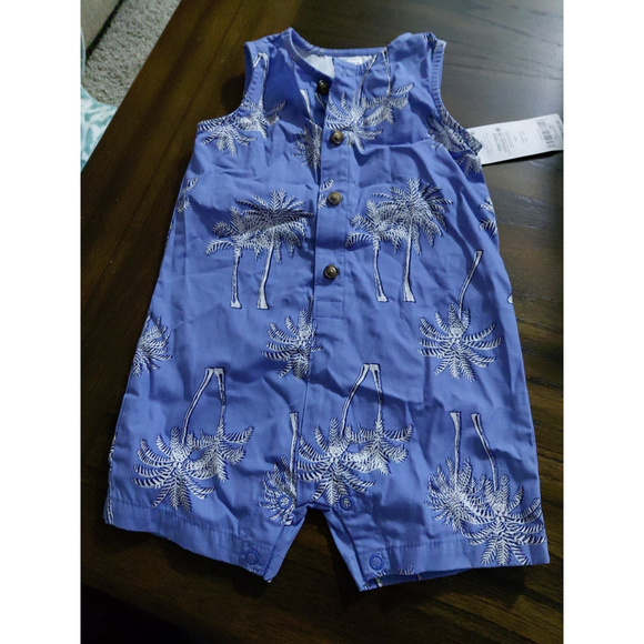 Carter's Other - Carter's Boys Hawaiian Baby Romper One Piece Size 12 Months New With Tags